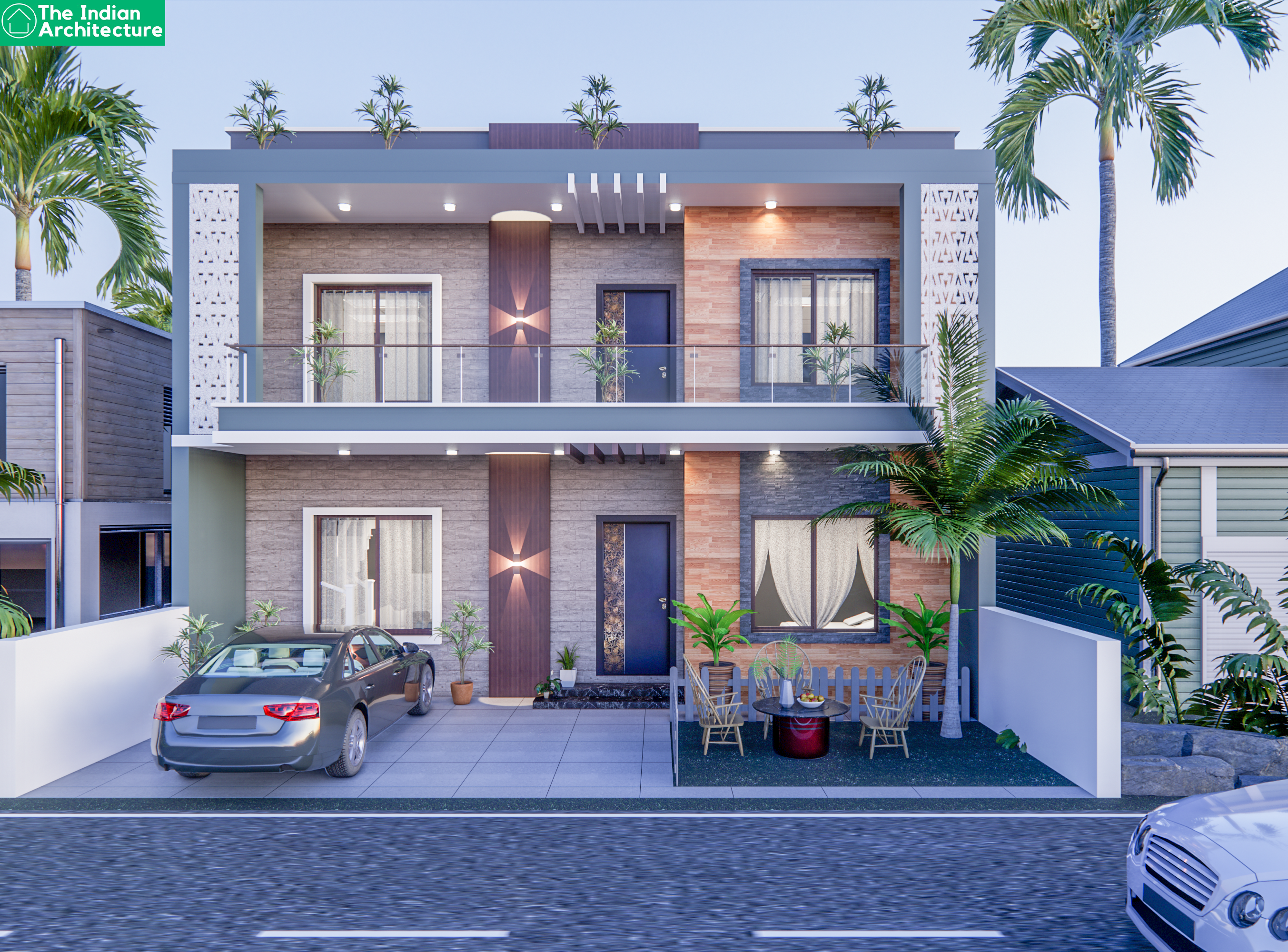 36x36 house design plan with free pdf || 3d house elevation walkthrough || the indian architecture Image 1