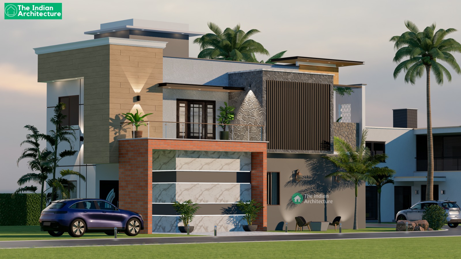 Modern 4bhk Duplex House Plan | 48x28 feet house plan | 4bhk small house || the indian architecture Image 1